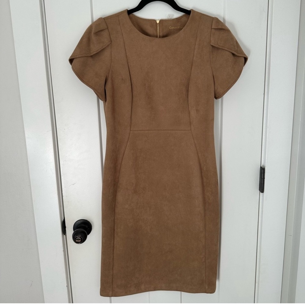 Suede Calvin Klein dress